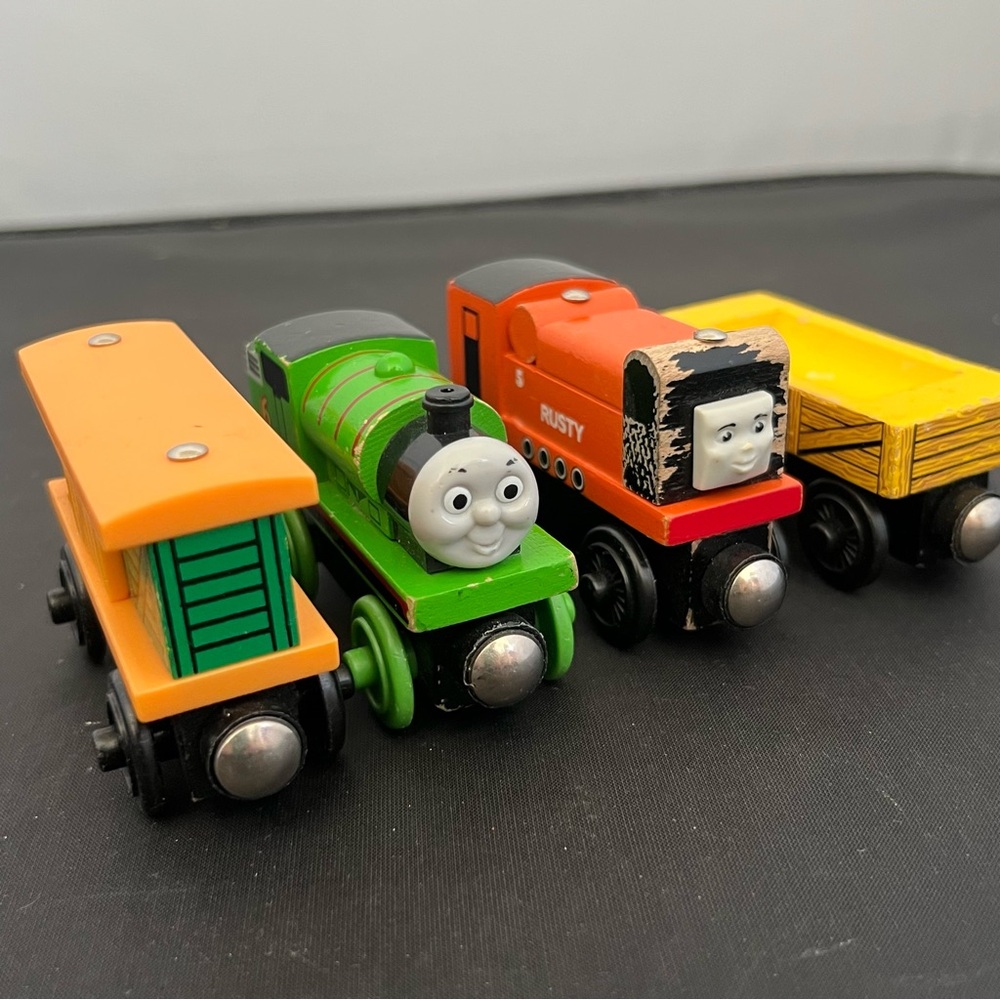 Thomas & Friends Wooden Railway Rusty Percy Sugar Barrel Train Engines